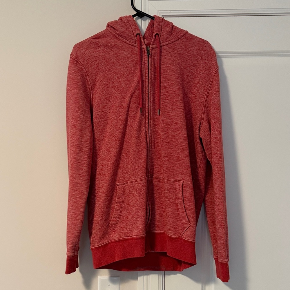 Men's Gap L tall Red Zip-Up Hoodie
